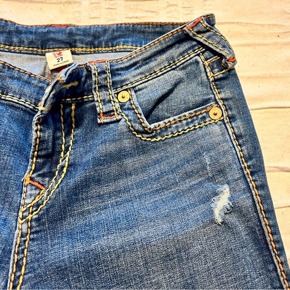 True Religion Vintage Distressed Flare Jeans - Picture 9 of 15